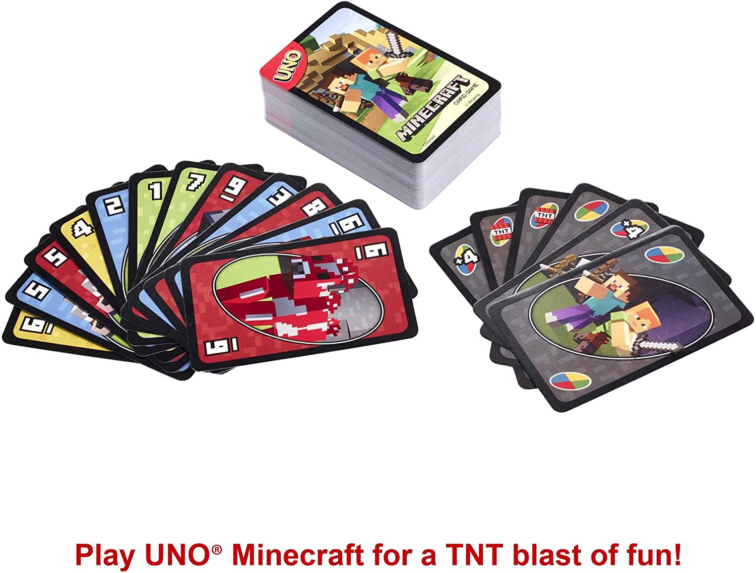 UNO Minecraft Card Game de videogame Deck de colecionador com tema 112